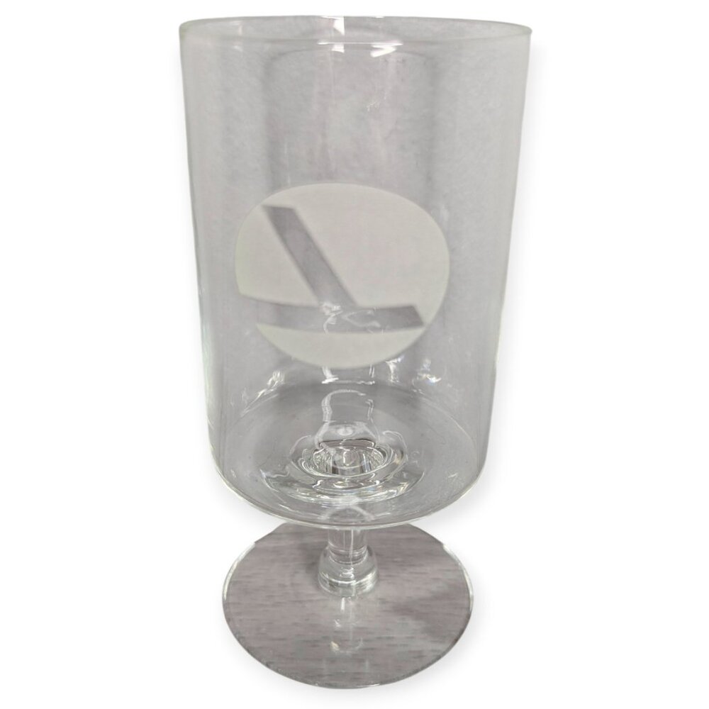 Vintage 1980s Eastern Airlines Logo Etched Cordial Shot Liquor Glass w/Stem